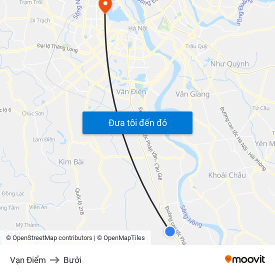 Vạn Điểm to Bưởi map