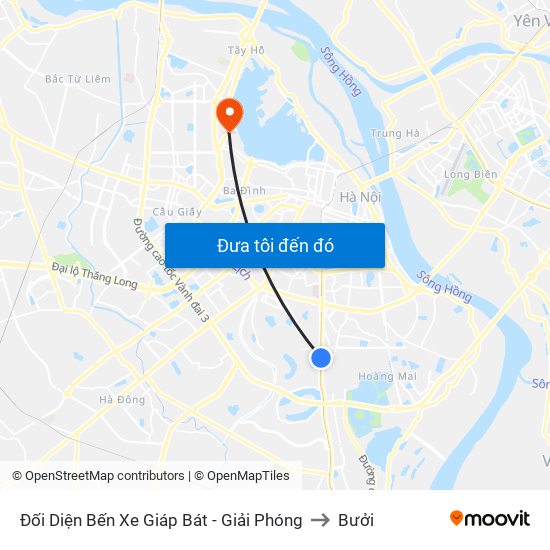 Đối Diện Bến Xe Giáp Bát - Giải Phóng to Bưởi map