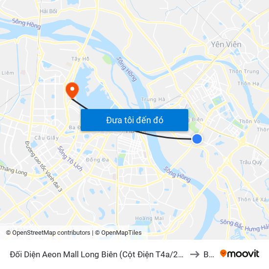 Đối Diện Aeon Mall Long Biên (Cột Điện T4a/2a-B Đường Cổ Linh) to Bưởi map