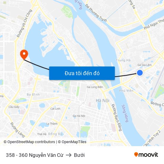 358 - 360 Nguyễn Văn Cừ to Bưởi map