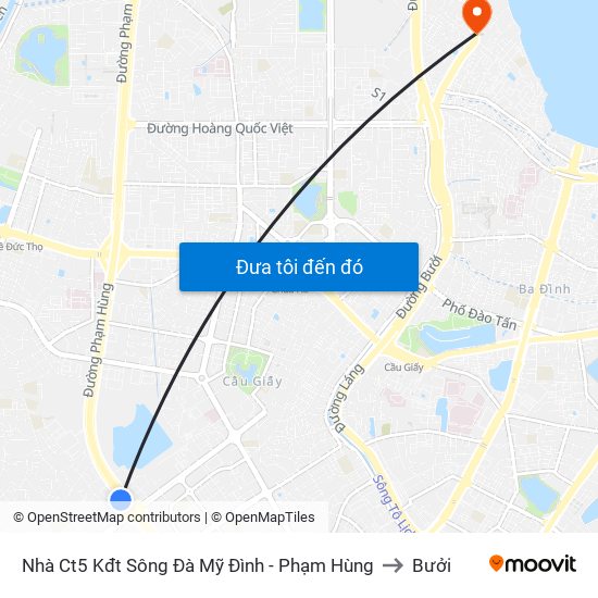 Nhà Ct5 Kđt Sông Đà Mỹ Đình - Phạm Hùng to Bưởi map
