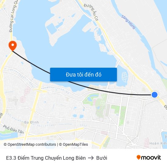 E3.3 Điểm Trung Chuyển Long Biên to Bưởi map