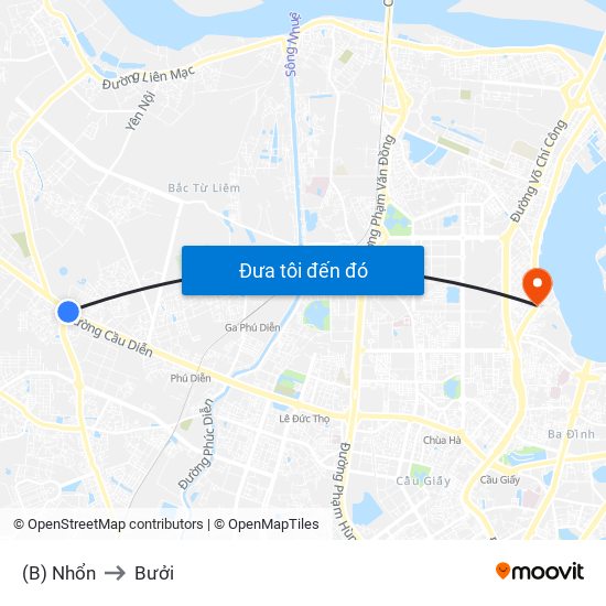 (B) Nhổn to Bưởi map