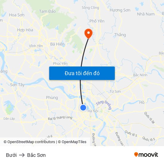 Bưởi to Bắc Sơn map