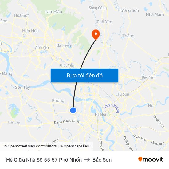 Hè Giữa Nhà Số 55-57 Phố Nhổn to Bắc Sơn map