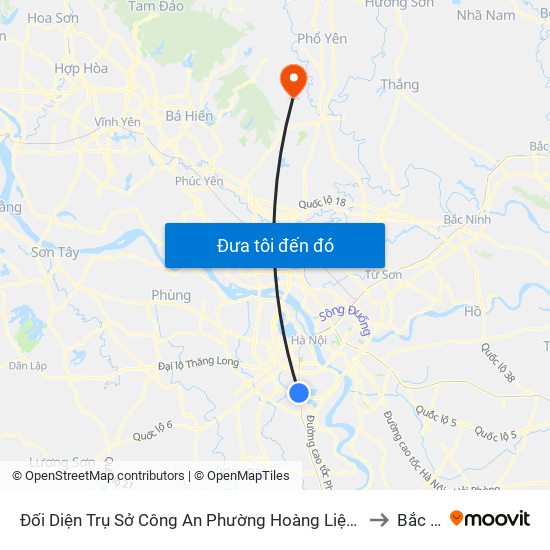 Đối Diện Trụ Sở Công An Phường Hoàng Liệt- 1277 Giải Phóng to Bắc Sơn map