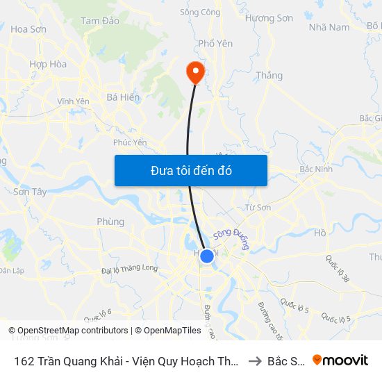 162 Trần Quang Khải - Viện Quy Hoạch Thủy Lợi to Bắc Sơn map