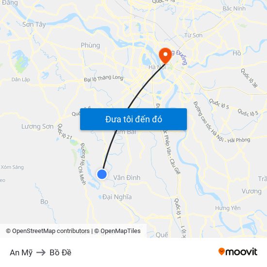 An Mỹ to Bồ Đề map