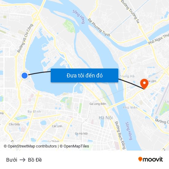Bưởi to Bồ Đề map