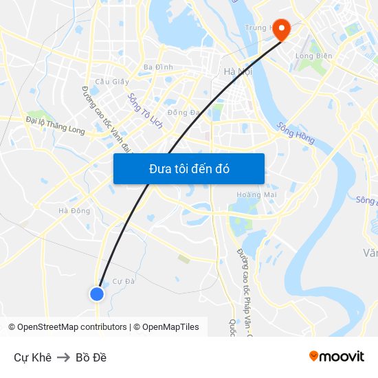 Cự Khê to Bồ Đề map