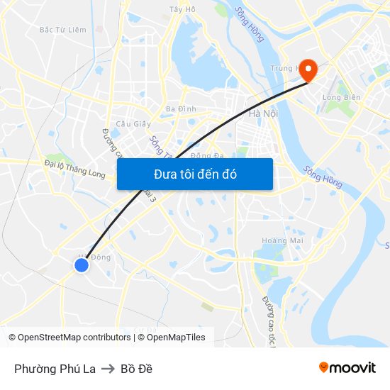 Phường Phú La to Bồ Đề map