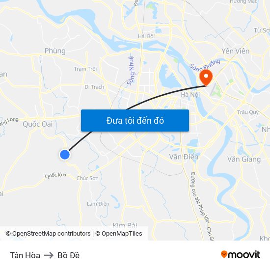 Tân Hòa to Bồ Đề map