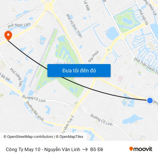 Công Ty May 10 - Nguyễn Văn Linh to Bồ Đề map