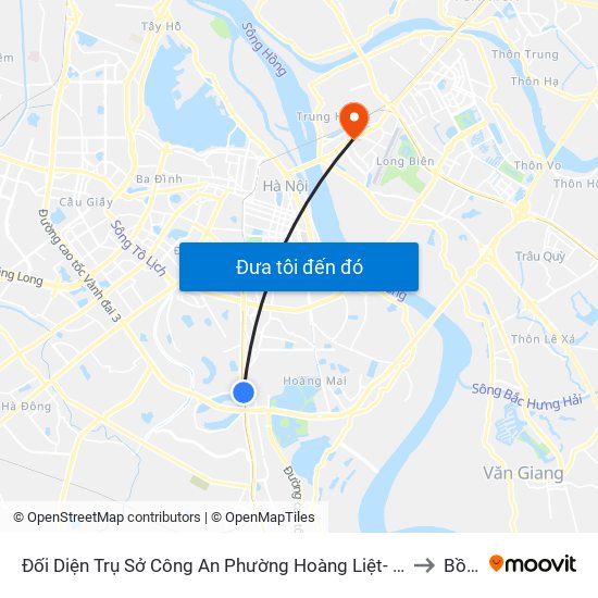 Đối Diện Trụ Sở Công An Phường Hoàng Liệt- 1277 Giải Phóng to Bồ Đề map