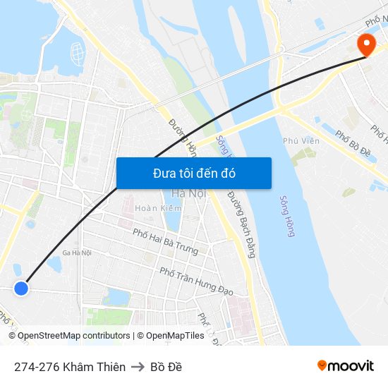 274-276 Khâm Thiên to Bồ Đề map