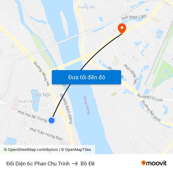 Đối Diện 6c Phan Chu Trinh to Bồ Đề map