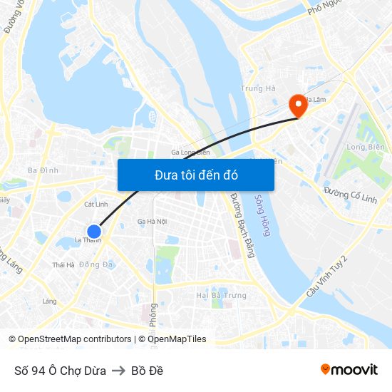 Số 94 Ô Chợ Dừa to Bồ Đề map