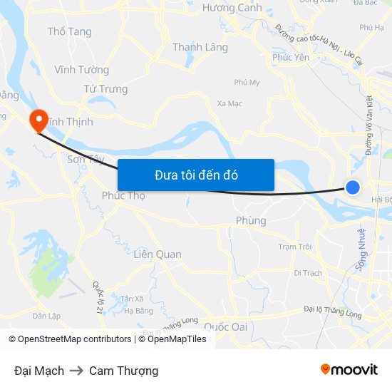 Đại Mạch to Cam Thượng map
