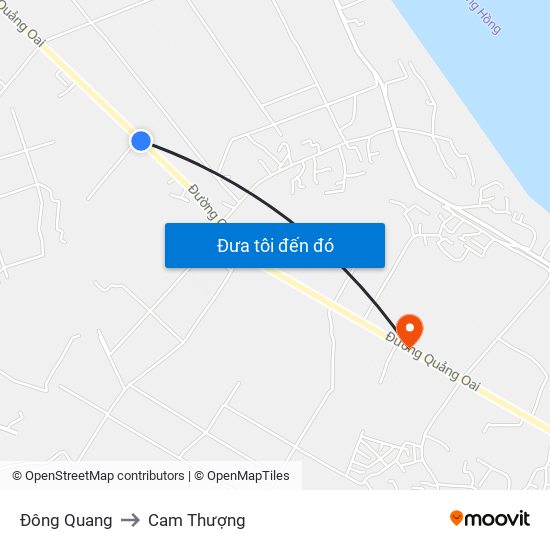 Đông Quang to Cam Thượng map