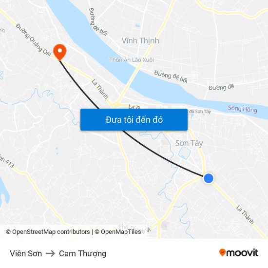 Viên Sơn to Cam Thượng map