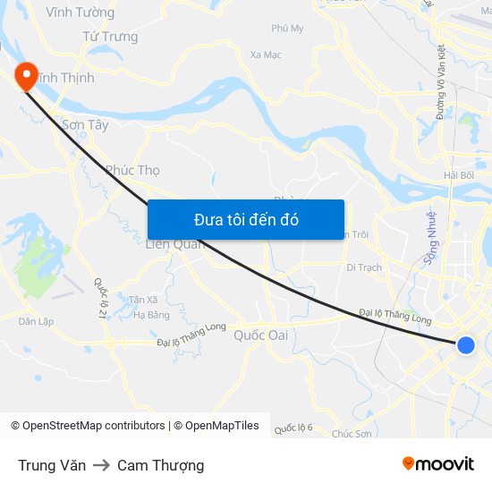 Trung Văn to Cam Thượng map