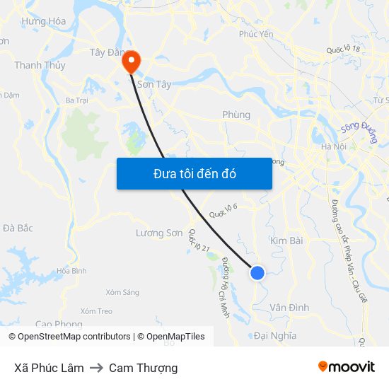 Xã Phúc Lâm to Cam Thượng map