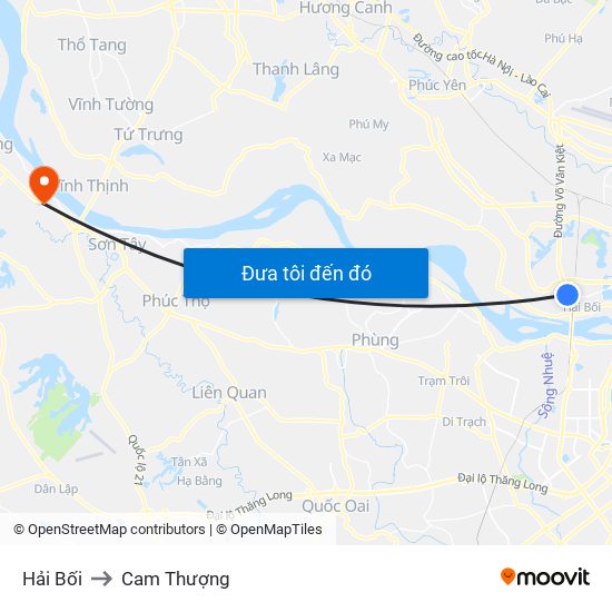 Hải Bối to Cam Thượng map