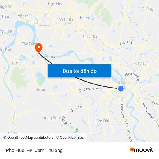 Phố Huế to Cam Thượng map