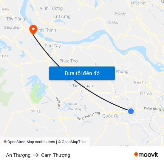 An Thượng to Cam Thượng map