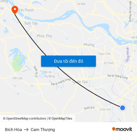 Bích Hòa to Cam Thượng map