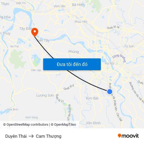 Duyên Thái to Cam Thượng map