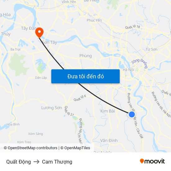 Quất Động to Cam Thượng map