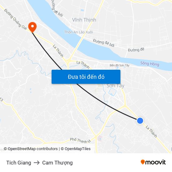 Tích Giang to Cam Thượng map