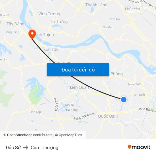 Đắc Sở to Cam Thượng map