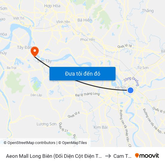 Aeon Mall Long Biên (Đối Diện Cột Điện T4a/2a-B Đường Cổ Linh) to Cam Thượng map
