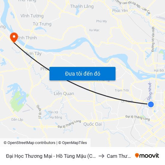 Đại Học Thương Mại - Hồ Tùng Mậu (Cột Sau) to Cam Thượng map