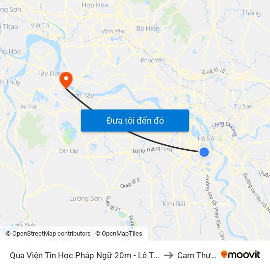 Qua Viện Tin Học Pháp Ngữ 20m - Lê Thanh Nghị to Cam Thượng map