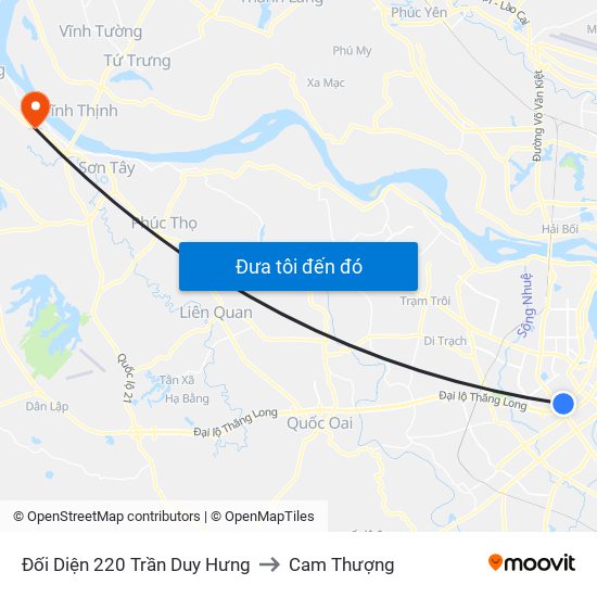 Đối Diện 220 Trần Duy Hưng to Cam Thượng map
