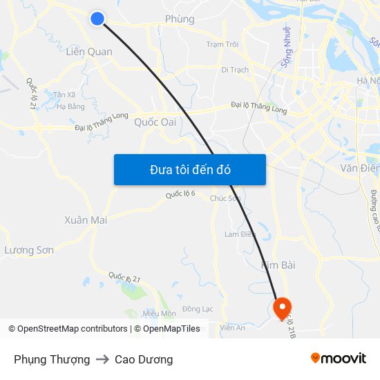 Phụng Thượng to Cao Dương map