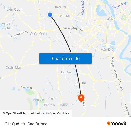 Cát Quế to Cao Dương map
