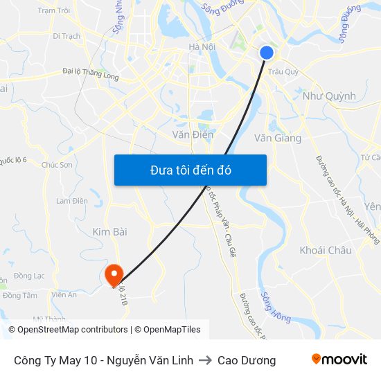 Công Ty May 10 - Nguyễn Văn Linh to Cao Dương map