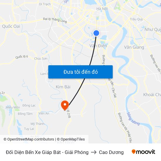 Đối Diện Bến Xe Giáp Bát - Giải Phóng to Cao Dương map