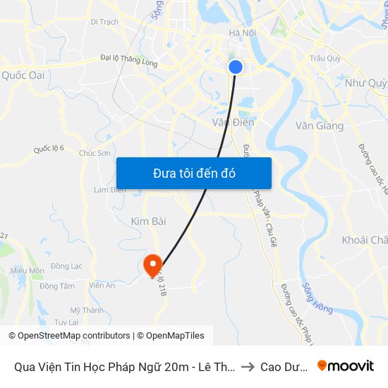 Qua Viện Tin Học Pháp Ngữ 20m - Lê Thanh Nghị to Cao Dương map