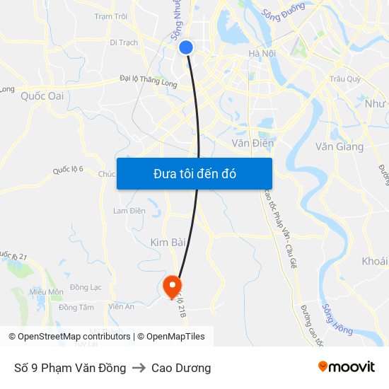 Trường Phổ Thông Hermam Gmeiner - Phạm Văn Đồng to Cao Dương map