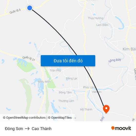 Đông Sơn to Cao Thành map