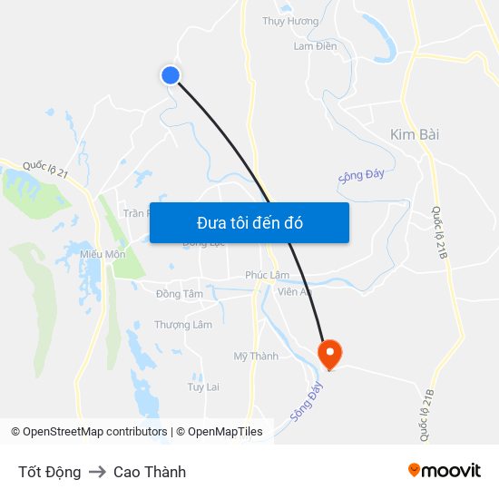 Tốt Động to Cao Thành map