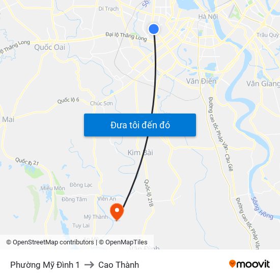 Phường Mỹ Đình 1 to Cao Thành map