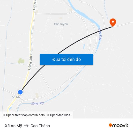 Xã An Mỹ to Cao Thành map