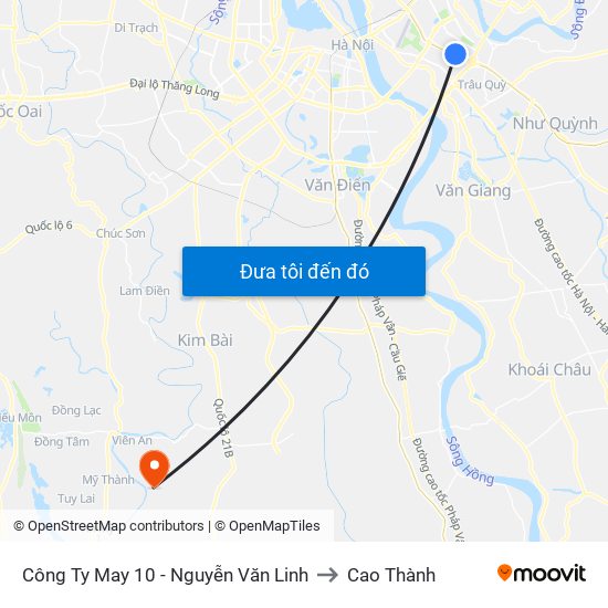 Công Ty May 10 - Nguyễn Văn Linh to Cao Thành map