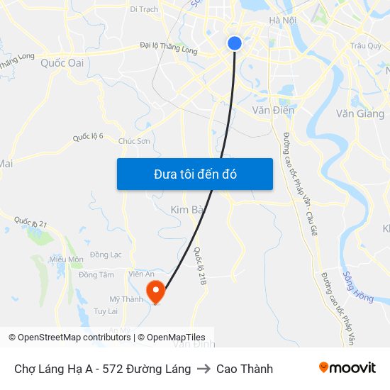 Chợ Láng Hạ A - 572 Đường Láng to Cao Thành map
